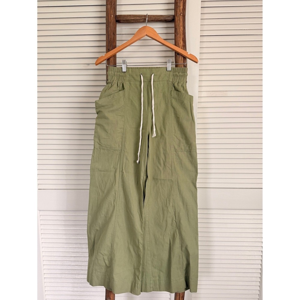mahina Light Olive Wide Leg Drawstring Pants